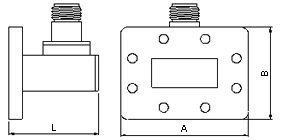 Waveguide to Coaxial Adapter - Right Angle